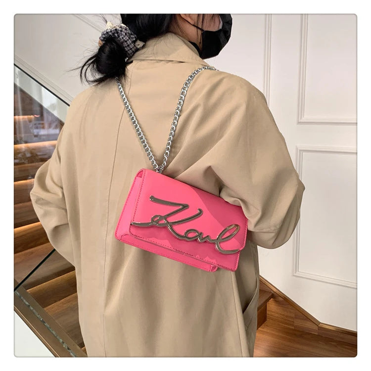 This Year's Popular Bags for Women New Fashion Letter Trend Shoulder Bag Ins Women's Crossbody Small Square Bag Наклонная Сумка - reetell