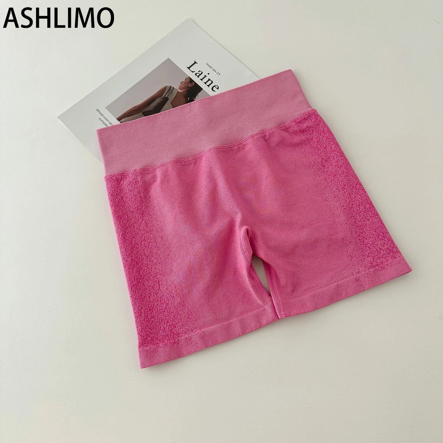 ASHLIMO Gym Shorts Women Sports Yoga Pants Ignite Shorts 4.5" Seamless High Stretch Workout Scrunch Butt Yoga Seamless Leggings - reetell