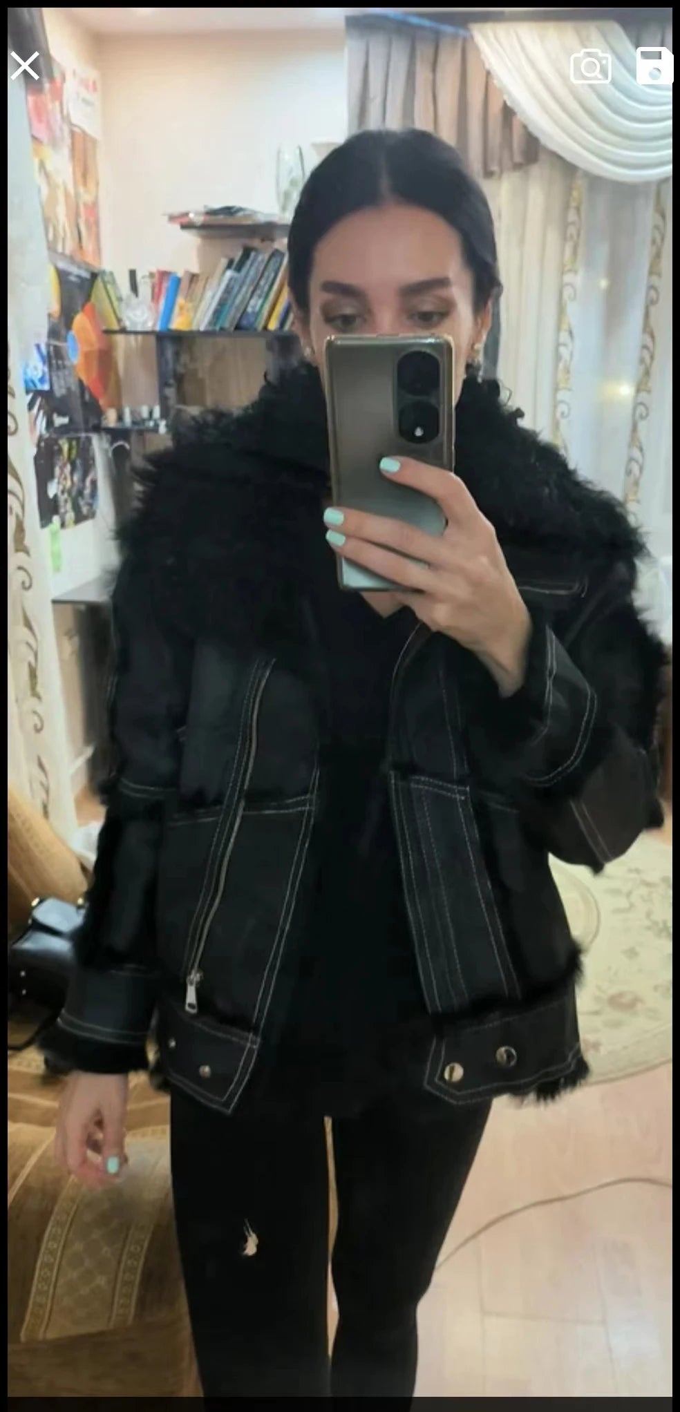 2024 Winter Short Style Fur Women Sheepskin Jacket Tanned Suede Luxury With 100%Natural Rabbit Lining Luxury Fashion Fur Coat - reetell