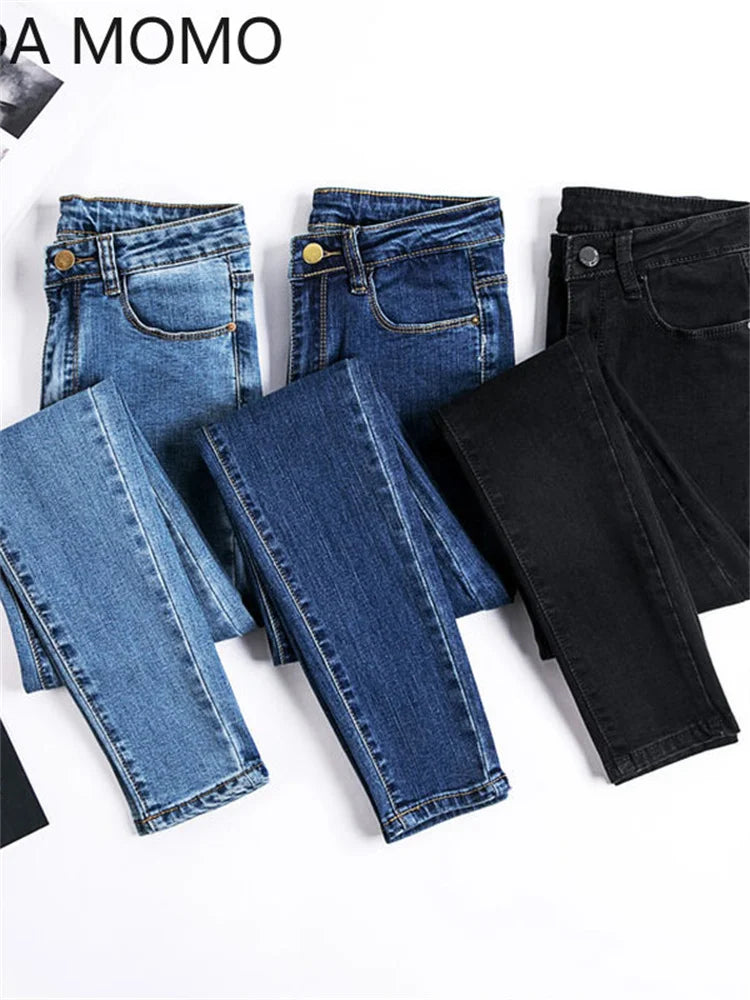 Jeans Female Denim Pants Black Color Womens Jeans woman Donna Stretch Bottoms Skinny Pants For Women Trousers - reetell