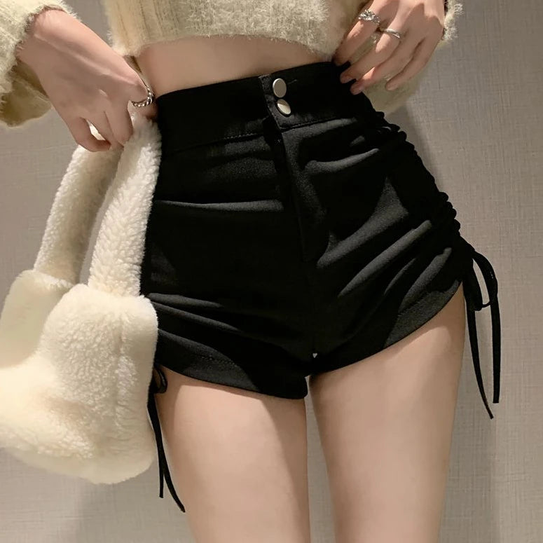 Booty Tight Short Pants for Woman To Wear High Waist Black Women's Shorts Skinny Mini Sexy Outfits Fashion Trend 2024 Low Price - reetell