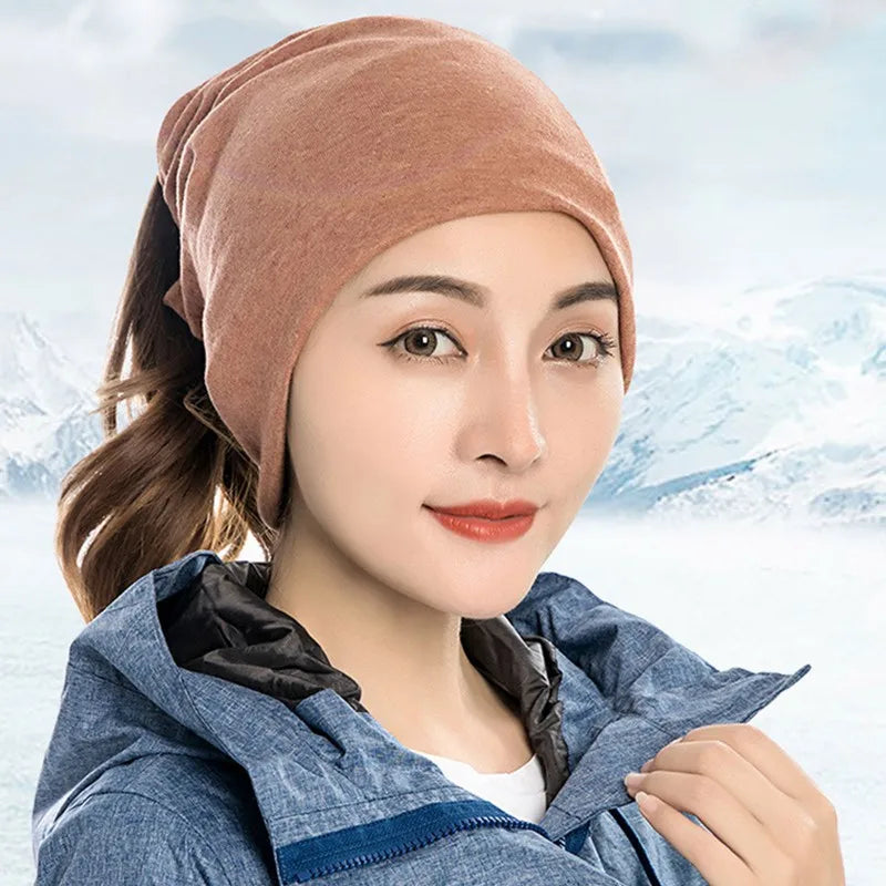 Winter Polar Fleece Man Women Scarf Ring Trendy Neck Warmer Comfy Scarf Ski Motorbike Mask Warm Hat - reetell