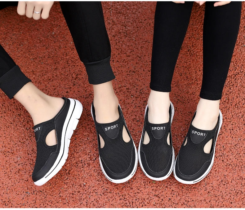 Women Walking Men Fitness Mesh Slip-On Light Loafers Summer Sports Shoes Outdoor Flats Breathable Running Sneakers Size 35-48