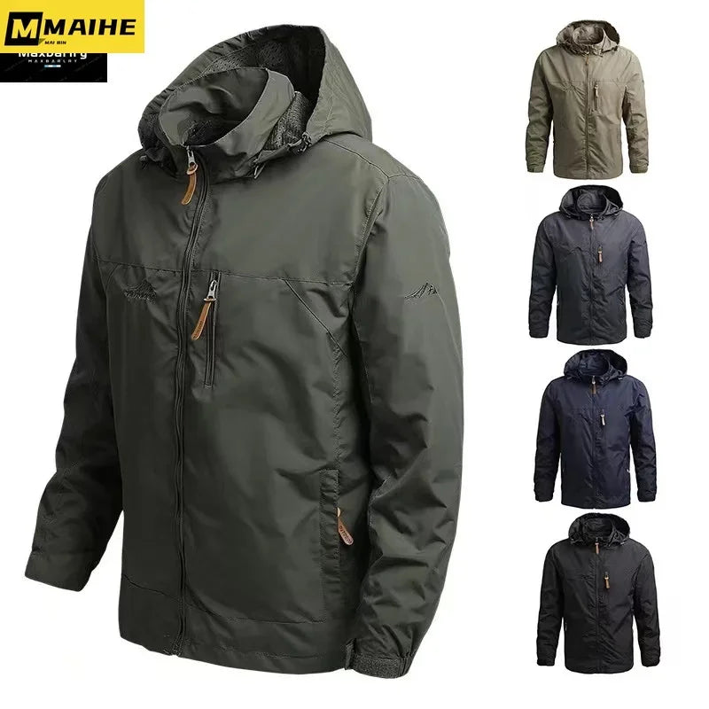 Gorpcore Jacket Men's Military Tactical Hunting Jacket Men's Autumn Casual Waterproof Windbreaker Men's Coat Pocket Work Clothes - reetell