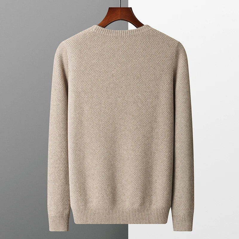 Zocept High Quality Cashmere Sweater Men Winter Casual Round Neck Thick Warm Pullover Male Knitted Jacquard Sweaters Pullovers - reetell