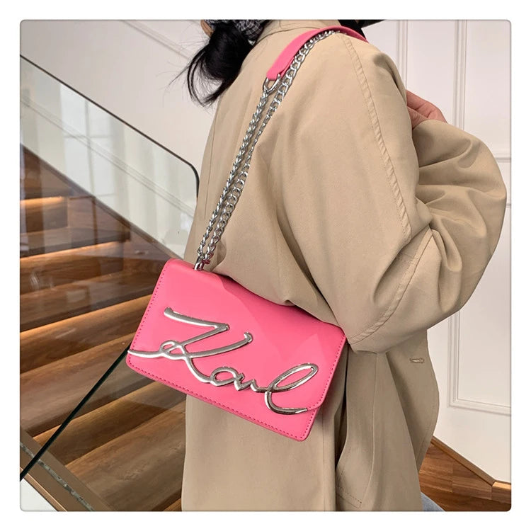 This Year's Popular Bags for Women New Fashion Letter Trend Shoulder Bag Ins Women's Crossbody Small Square Bag Наклонная Сумка - reetell