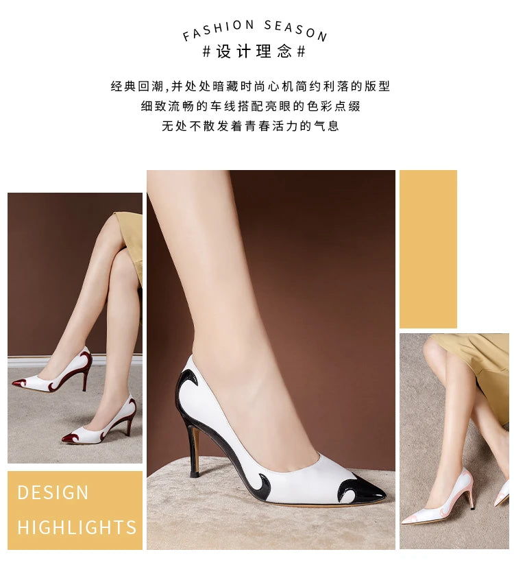 Summer New Pointed Toe Stiletto Sandals High Heel Women's Shoes Banquet Party Women's Shoes Fashion Wedding Shoes 6.5-9cm Pumps