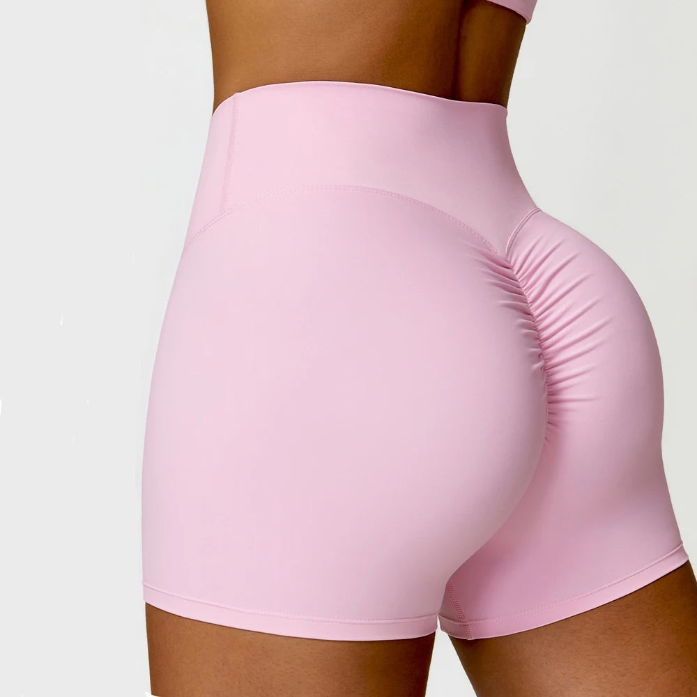 Women's Fitness Leggings Pink Mini Shorts Sports Tights Sports Pants For Women Clothes Gym Sportwear Jogging Running Accessories - reetell