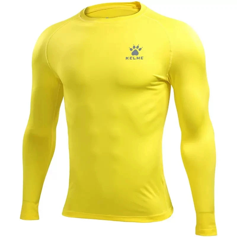 KELME Men's Running T-shirts Compression Shirts Bodybuilding Sports Tights Long Sleeves Exercise Workout Fitness 3891113