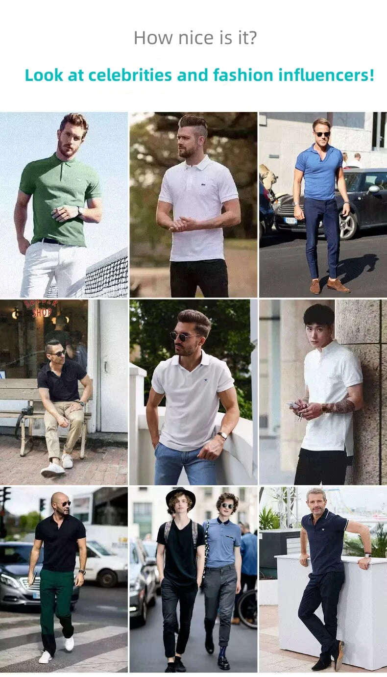 Luxury Brand Embroid Men's Polo Shirt 100Cotton Horse Pattern Half Sleeve Breathable T-Shirt Summer Korean Business Casual Men's