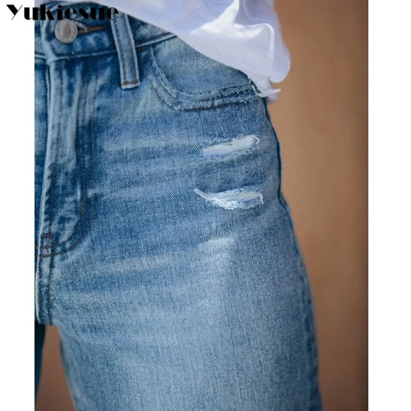 vintage high waisted jeans woman bleached woman's jeans for women ripped harem pants boyfriend jeans women's clothes - reetell