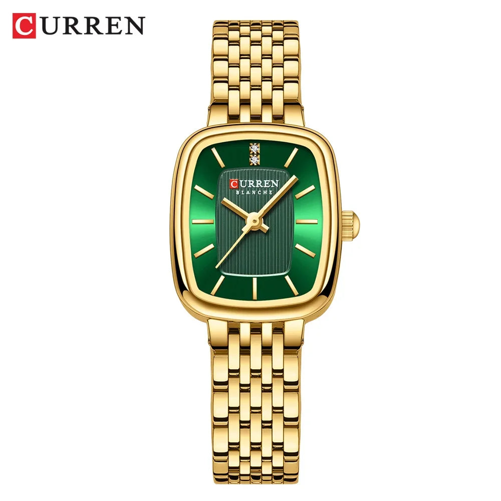 CURREN New Fashion Stainless Steel Date Women Watches Casual 30M Waterproof Girl Ladies Wristwatch Female Clock Relogio Feminino