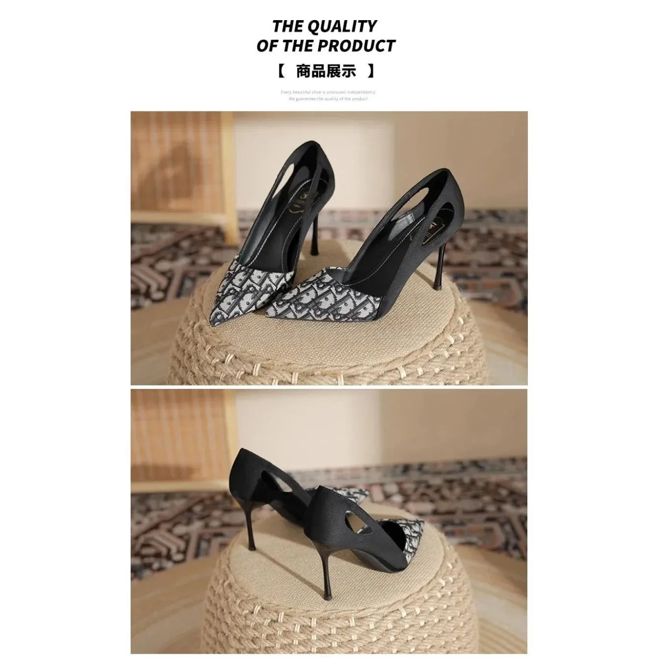 Embroidered Sandals Women Fashion Pointed Heeled New Summer Luxury Heeled High Heels Women Shoes Shallow Casual High Sandals