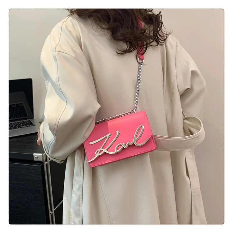 This Year's Popular Bags for Women New Fashion Letter Trend Shoulder Bag Ins Women's Crossbody Small Square Bag Наклонная Сумка - reetell