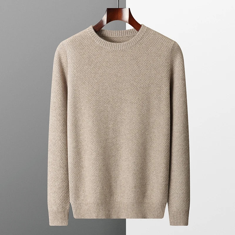 Zocept High Quality Cashmere Sweater Men Winter Casual Round Neck Thick Warm Pullover Male Knitted Jacquard Sweaters Pullovers - reetell