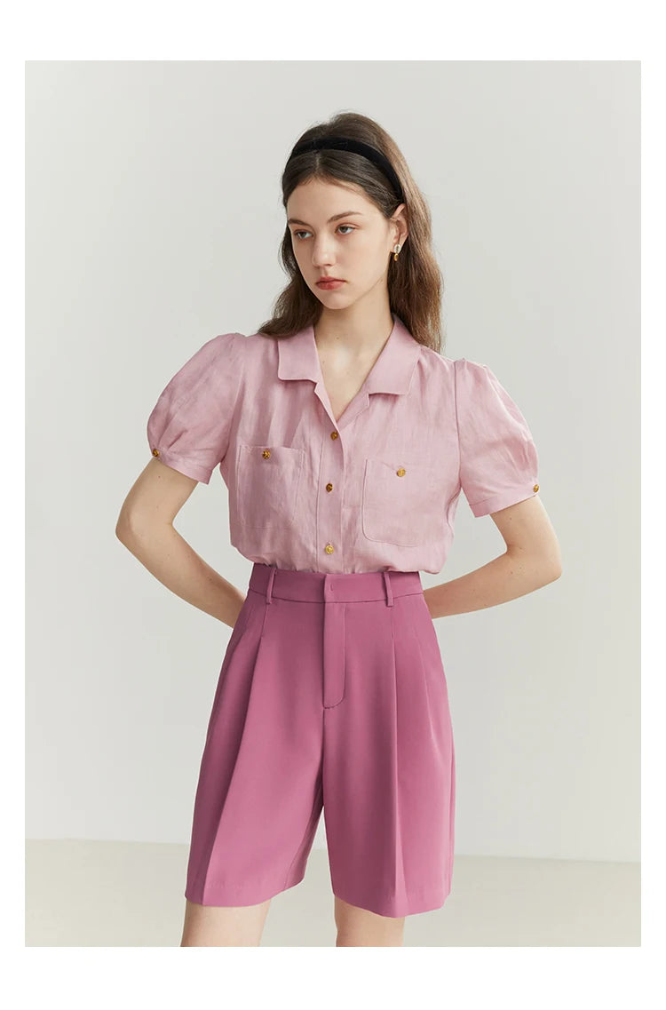 FSLE Classic Style Women Suit Shorts Commuter Five-point Casual Office Lady Summer All-match Thin Section Loose Female Bottoms - reetell