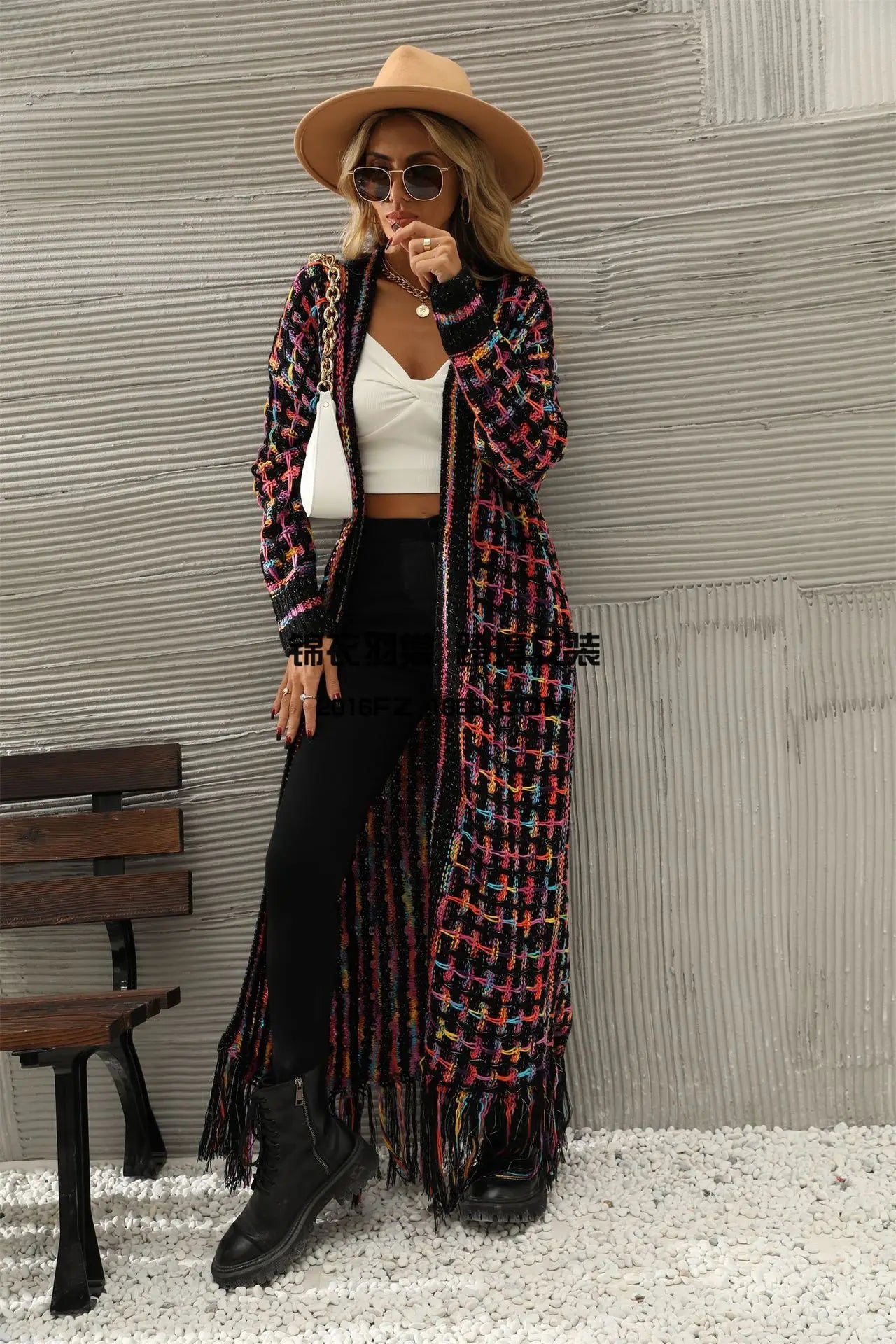 2023 Winter New Large Size Fringe Long Cardigan Coat Sweater Knitted Cardigan Women Korean Fashion Streetwear Cardigan - reetell