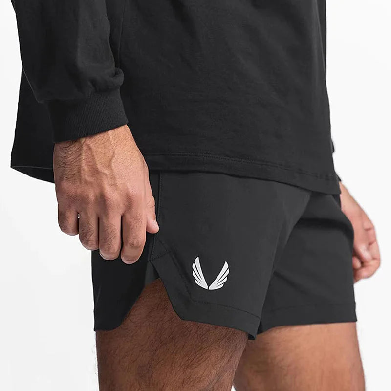 Mens Gym Training Shorts Men Sweat Sports Casual Clothing Fitness Workout Running Quick-Drying Compression Shorts Sweatpants - reetell