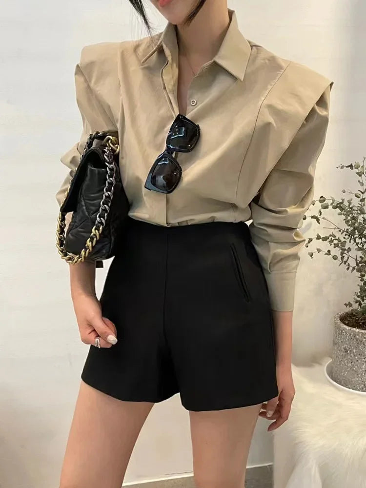 Women's Shirt Autumn 2023 New Chic Long-Sleeve Loose Blouses Street Elegant Tops Shirt OL office women blouses and tops shirts - reetell