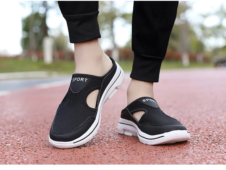 Women Walking Men Fitness Mesh Slip-On Light Loafers Summer Sports Shoes Outdoor Flats Breathable Running Sneakers Size 35-48