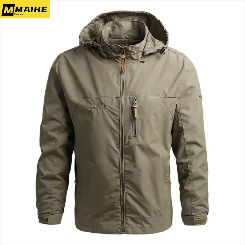 Gorpcore Jacket Men's Military Tactical Hunting Jacket Men's Autumn Casual Waterproof Windbreaker Men's Coat Pocket Work Clothes - reetell