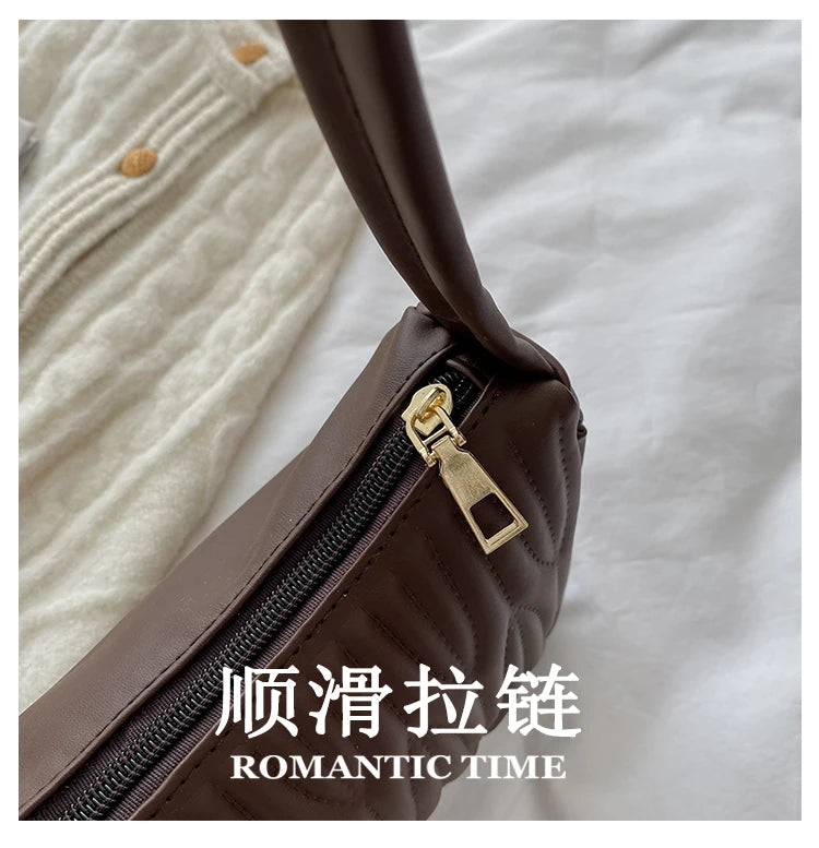 Fashion Women Handbag PU Leather Shoulder Bags Female Casual Solid Messenger Bag for Women Luxury Underarm Bag Feminina