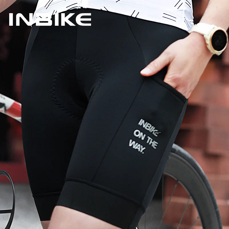 INBIKE Women's Bicycle Shorts Padded 3D Cycling Short Pants for Riding Road Biking Shorts Tights with Side Pockets Bike Clothing - reetell