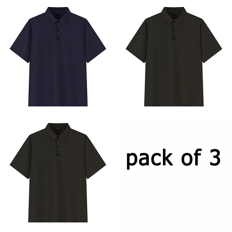 Polo Shirts Men Short Sleeve Polos Big Size 5XL 6XL 7XL 110-175kg Loose Shirt Oversized Tops Plus Size Men Clothing