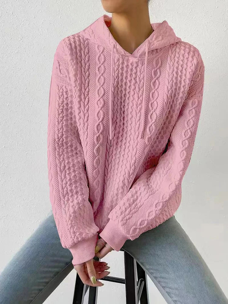 Autumn Winter Hoodies Women Casual Long Sleeve Tops Loose Pink Sweatshirt Korean Fashion Pullovers New In Hoodies & Sweatshirts - reetell