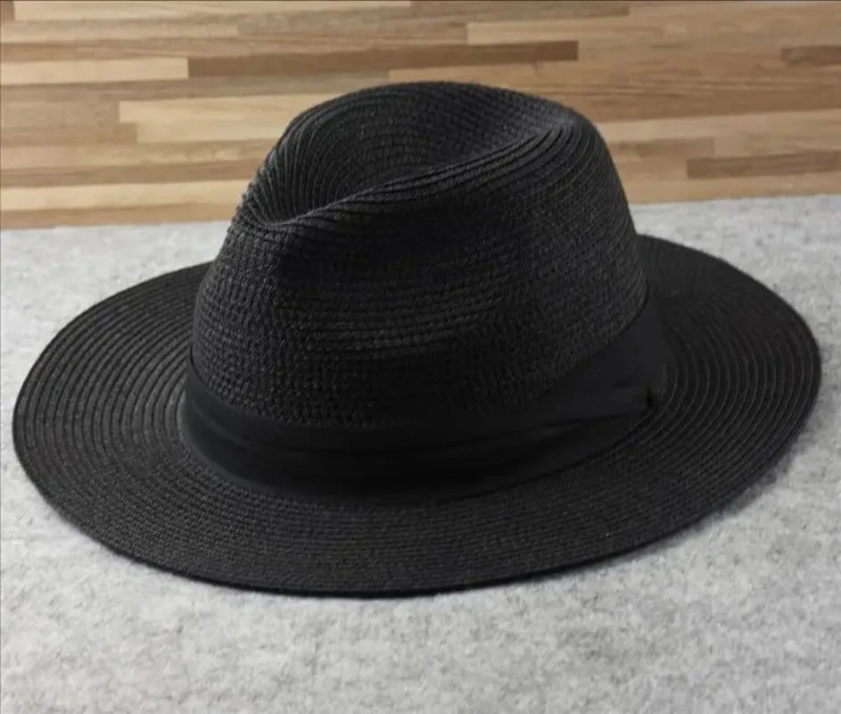 Large Size XL61-64cm Panama Hats Men Women Beach Wide Brim Straw Hat Lady Summer Sun Hats Plus Size Fedora Hat 55-57cm 58-60cm