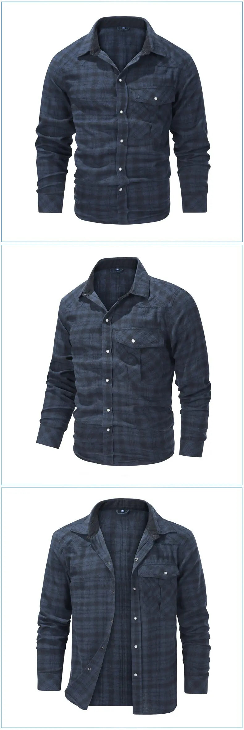 2024 Spring and Autumn New Fashion Plaid Flannel Long-Sleeved Shirt Men's Casual Relaxed Comfortable Breathable Plus-Size Shirt