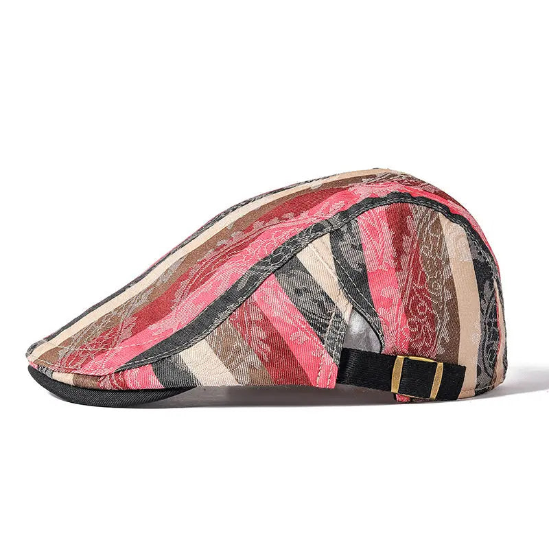 2023 Four Seasons Cotton Print Newsboy Caps Flat Peaked Cap Men and Women Painter Beret Hats 160