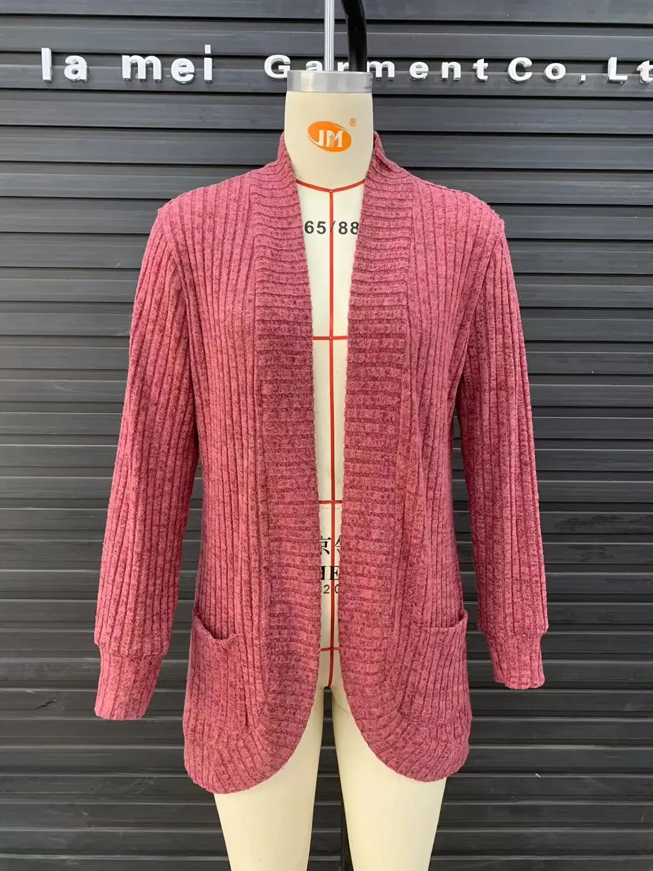 Women'S Spring And Autumn Solid Color Sweater Cardigan Fashion Pocket Cardigan Top Jacket Comfortable Soft Sweater Tienda Traf - reetell