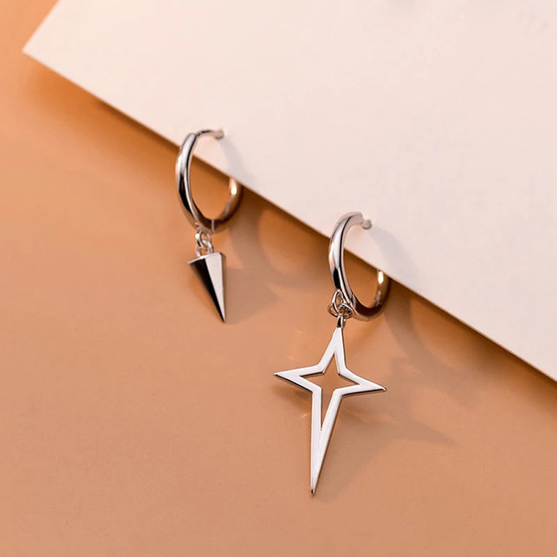 Fashion Men Women Metal Hoop Cross Drop Dangle Ear Studs Earrings Party Punk Earring Jewelry long earrings