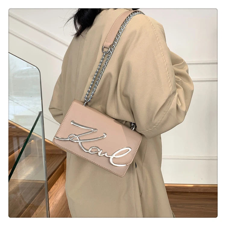 This Year's Popular Bags for Women New Fashion Letter Trend Shoulder Bag Ins Women's Crossbody Small Square Bag Наклонная Сумка - reetell