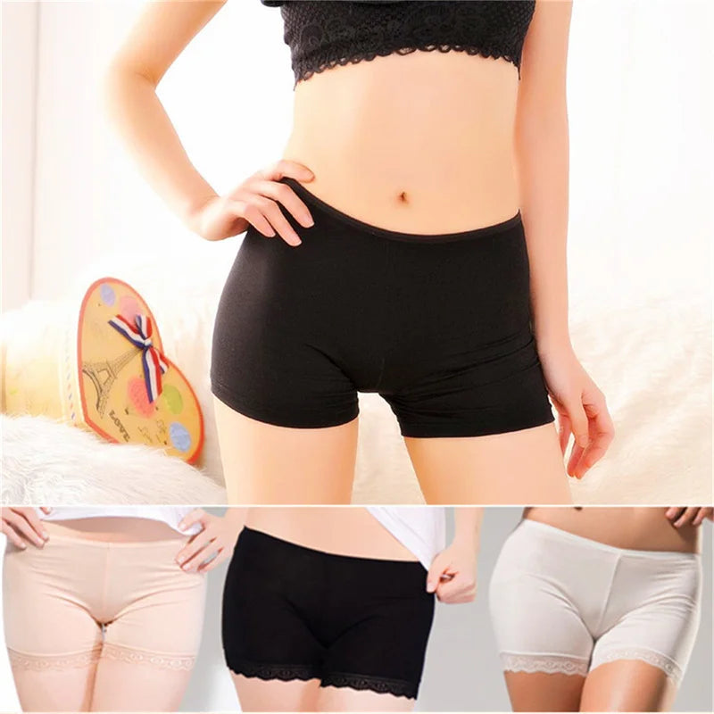 Soft Cotton Seamless Safety Short Pants Summer Under Skirt Shorts Modal Ice Silk Breathable Short Tights Polyester Underwear - reetell