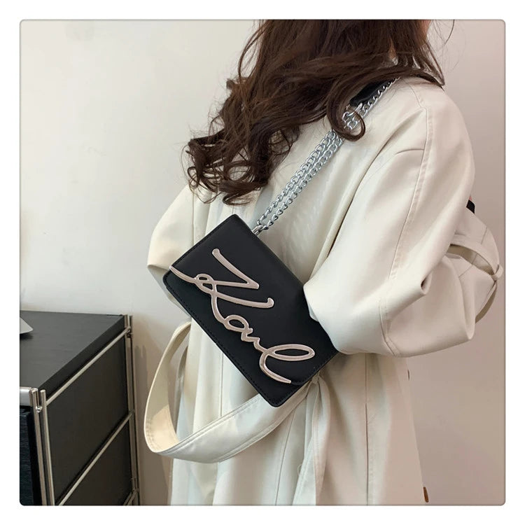 This Year's Popular Bags for Women New Fashion Letter Trend Shoulder Bag Ins Women's Crossbody Small Square Bag Наклонная Сумка - reetell