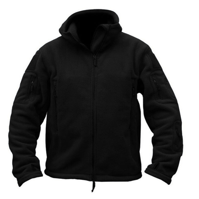 Prowow New men's outdoor warm fleece jacket for foreign trade, cold proof charge jacket, solid color hooded jacket - reetell