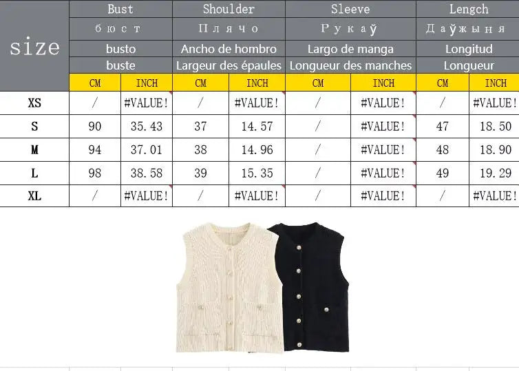 TRAF Women Cardigan Knitting Solid Tank Top Fashion Woman Chic Elegant Streetwear Female Sweater Top - reetell