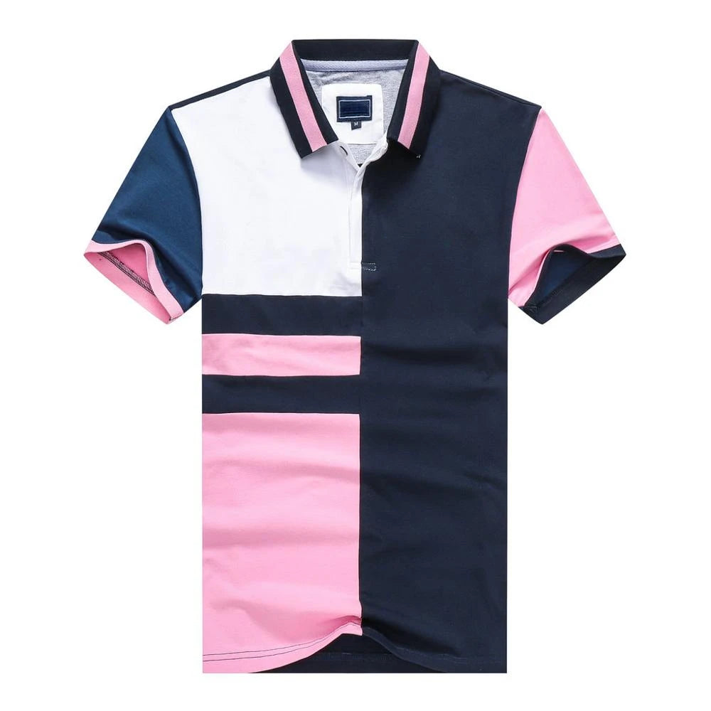 Classic Embroidery 2023 Brand Men's Patchwork Polo Shirt Summer Camisas Homme Clothing Casual Cotton Luxury Designer Male Tops