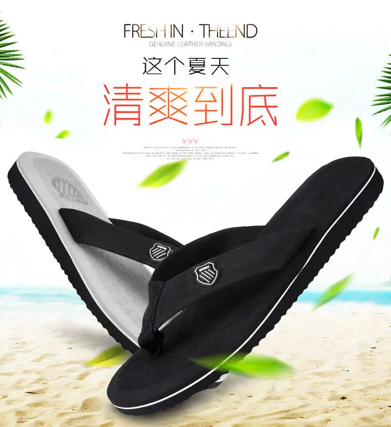 2024 New Shoes Men Summer Men Flip Flops High Quality Beach Sandals Anti-slip Zapatos Hombre Casual Shoes Man Slippers