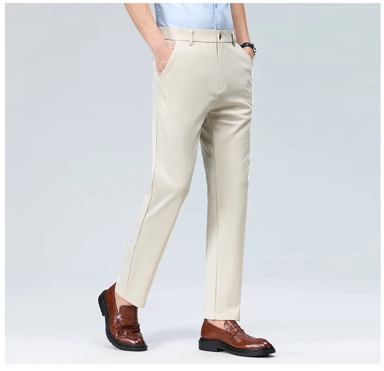 2024 Men Business Multi Color Large Size Pants Fashion Versatile Comfortable and Breathable Straight Leg High Grade Hombre Pants