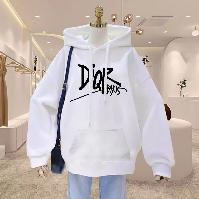 Women High Quality Casual Hoodies Harajuku Y2k Designer Ladies Luuxry Hooded Sweatshirt Female Vintage Trendy Pullovers Clothing - reetell