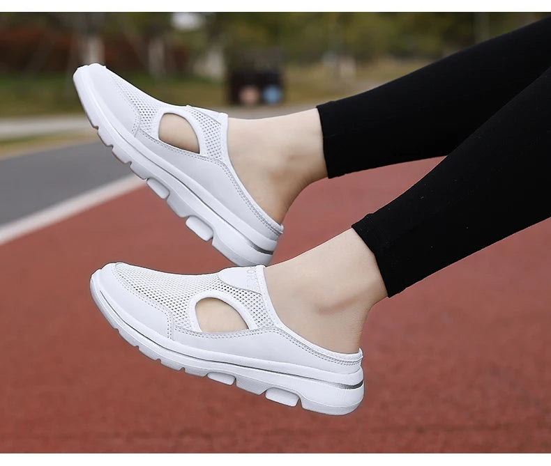 Women Walking Men Fitness Mesh Slip-On Light Loafers Summer Sports Shoes Outdoor Flats Breathable Running Sneakers Size 35-48