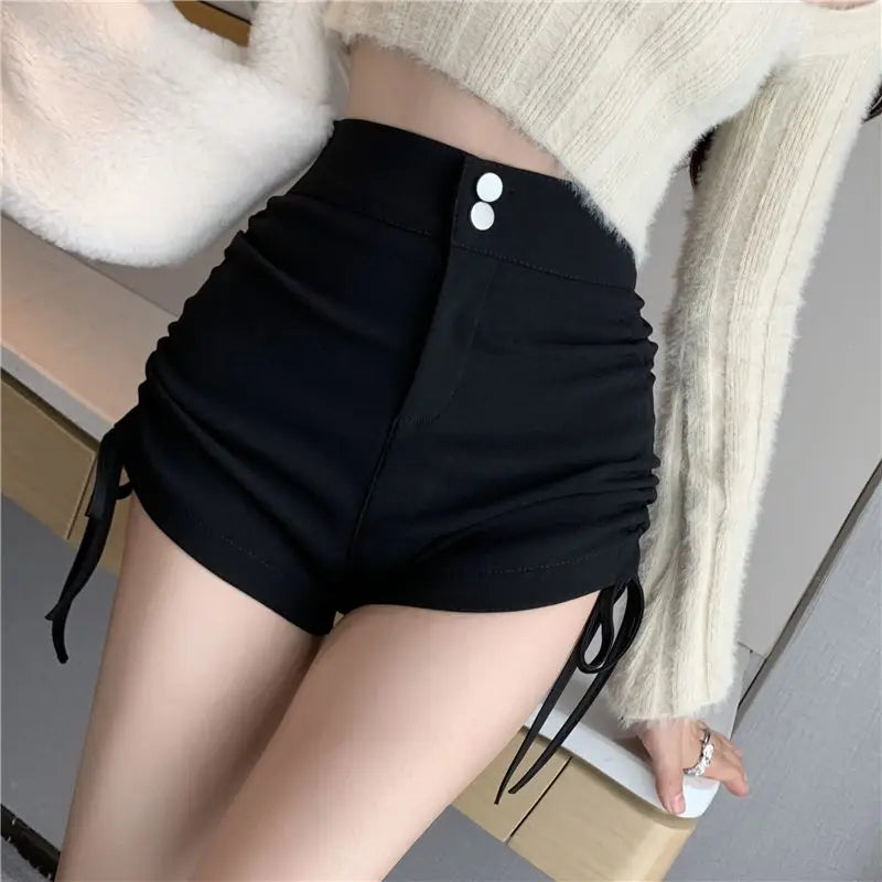 Booty Tight Short Pants for Woman To Wear High Waist Black Women's Shorts Skinny Mini Sexy Outfits Fashion Trend 2024 Low Price - reetell