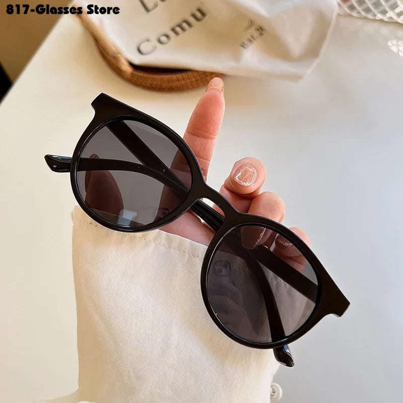 2024 New Vintage Women's Sunglasses  Fashion Trendy Small Round Frame Driving Eyewear очки солнечные женские - reetell