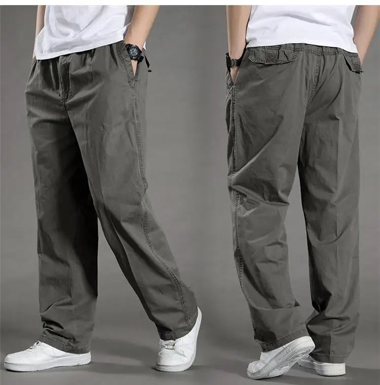 Alobee Men's Cargo Pants Summer Spring Cotton Work Wear New In Large Size Casual Climbing Joggers Sweatpants Hombre Trousers