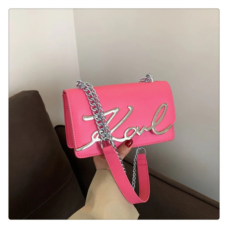 This Year's Popular Bags for Women New Fashion Letter Trend Shoulder Bag Ins Women's Crossbody Small Square Bag Наклонная Сумка - reetell