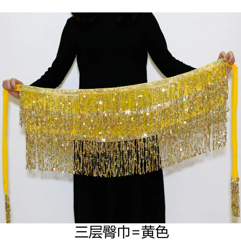 Mini Skirt Women Clothing Fashion Clothes Casual Stage Show Dance Club Party Sequins Tassel Waist Chain Belts for Women - reetell