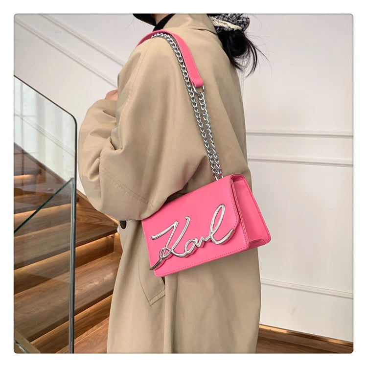 This Year's Popular Bags for Women New Fashion Letter Trend Shoulder Bag Ins Women's Crossbody Small Square Bag Наклонная Сумка - reetell